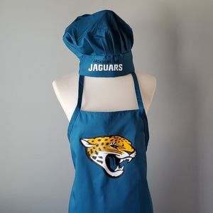 NFL Jacksonville Jaguars Apron Adjustable Chef Hat NWOT